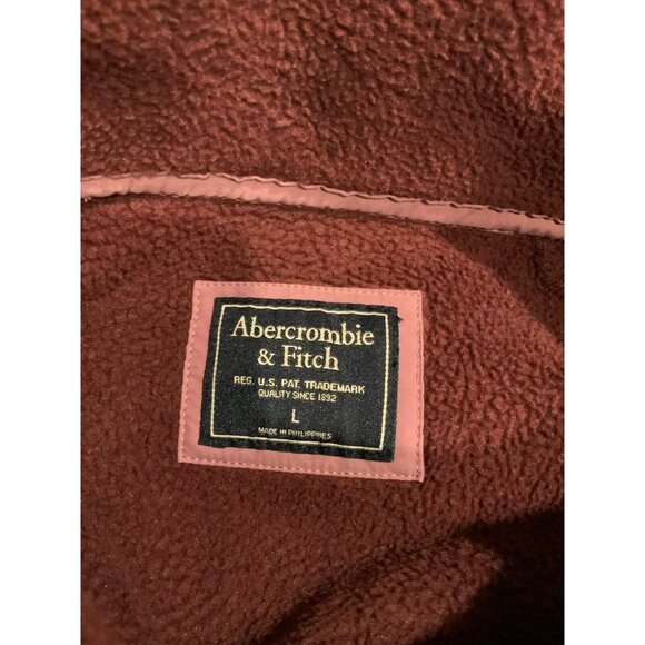 Abercrombie & Fitch Purple Fleece W/ Quilted Detail & Front Pocket, Size L - Picture 9 of 9